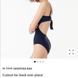 NWT JCrew Cutout tie-back one-piece